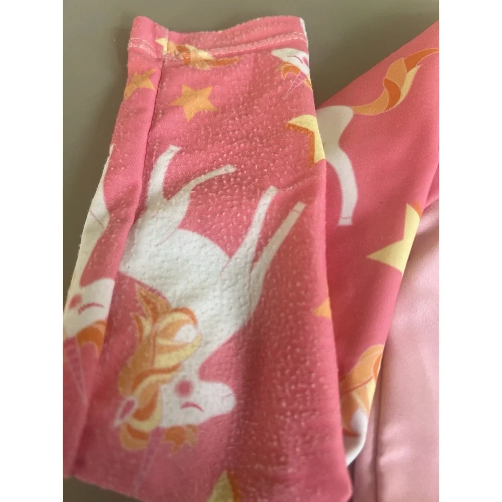 Unbranded Unicorn Rash Guard Top and Shorts Pink Girls Size 5Y